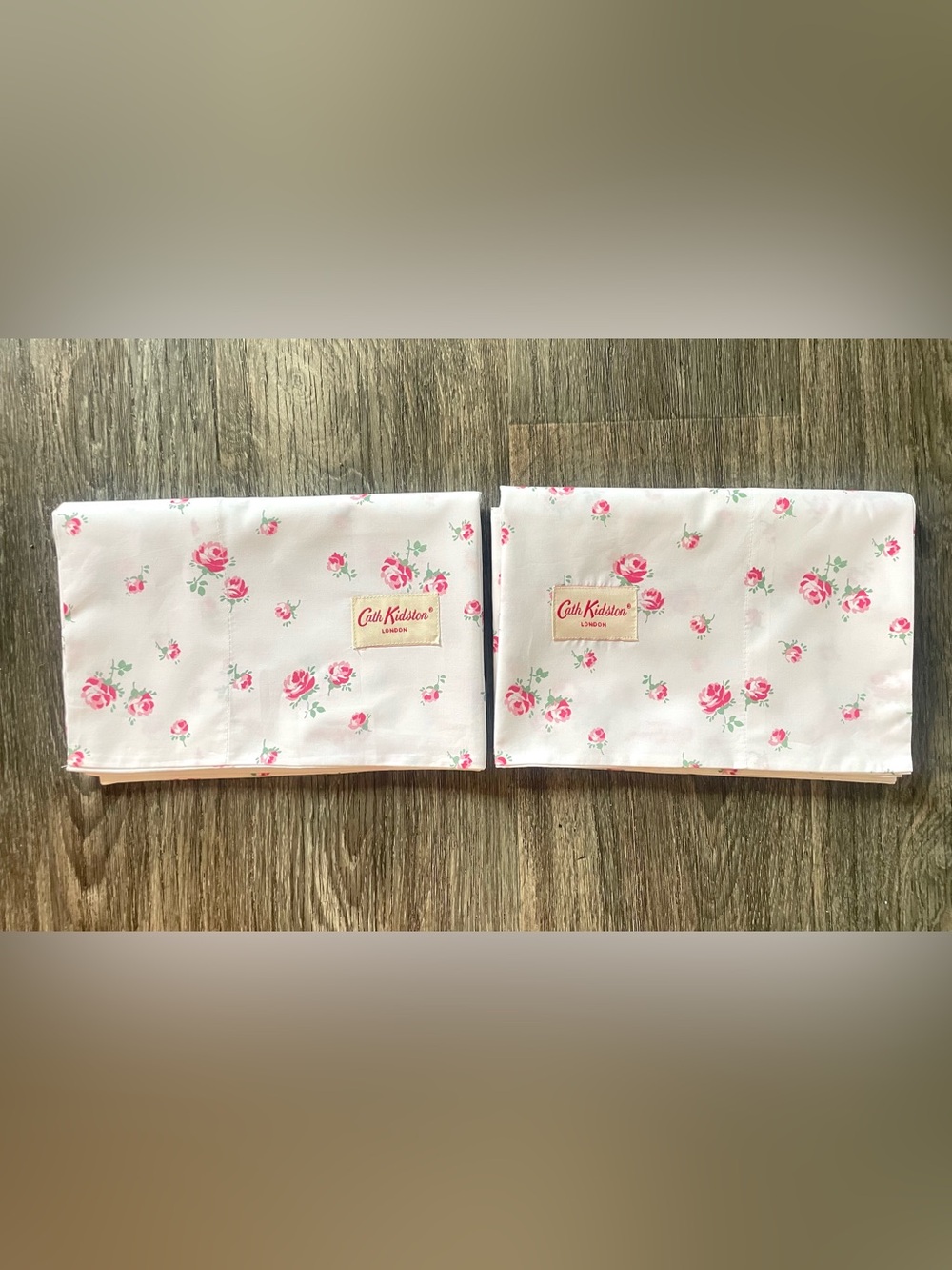 Cath Kidston London Pillowcases Pink Roses 100% Cotton Shabby Chic King Sz - Picture 4 of 5
